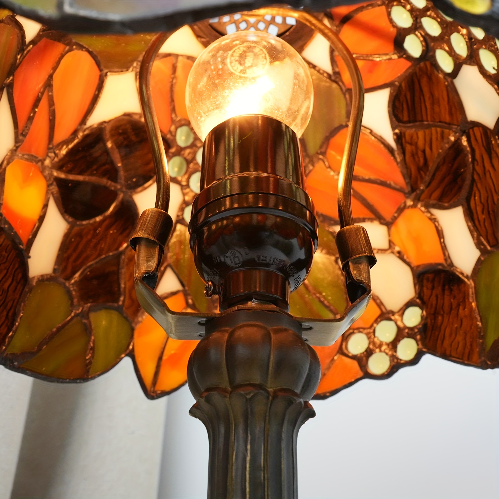 Tiffany Stained Glass Table Lamp Handmade Living Room Dining - Temu Japan