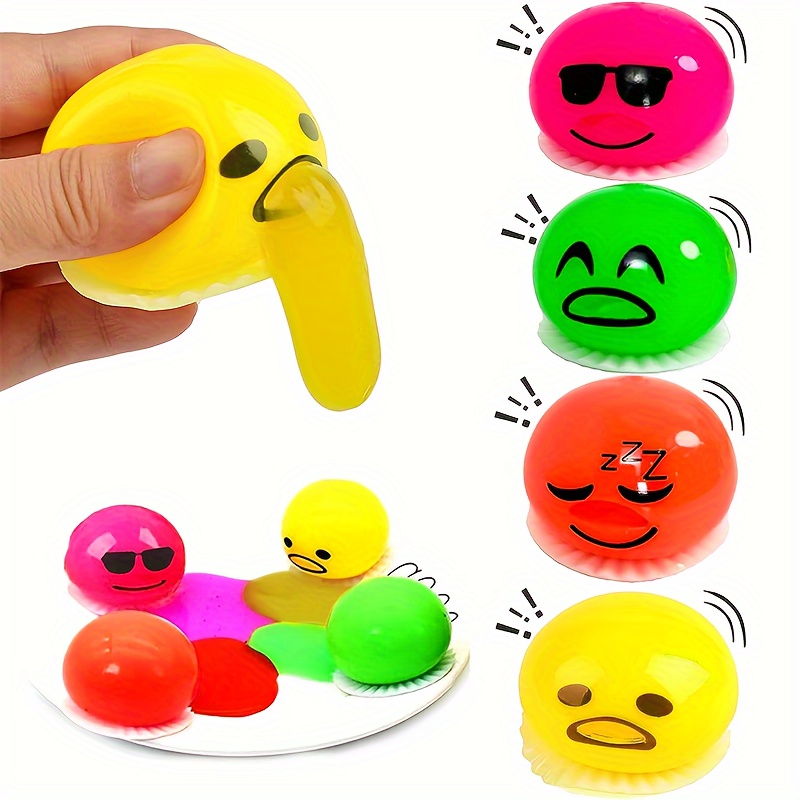 Vomiting Egg Yolk Decompressing Toys Stress Balls Slime - Temu