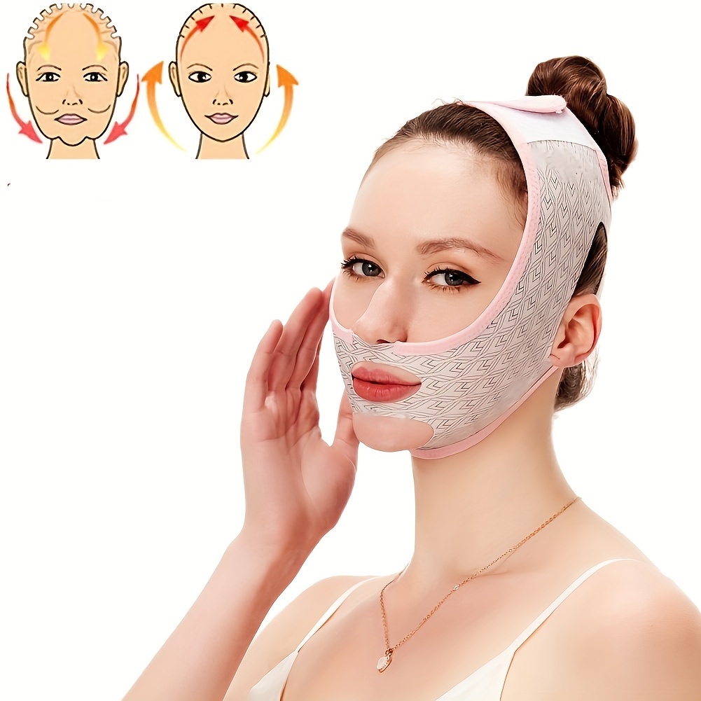1pc Beauty Face Sleep Mask For Women, Reusable V Line Face Lifting Masks,  Facial Lifting Strap, Double Chin Reducer For Chin Up, Face Lifting