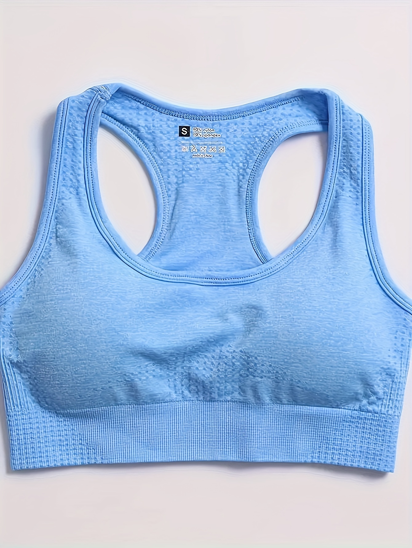 Women's Padded Sports Bras, Crop Tank Wireless Cami Shirt Yoga Bra Workout  Running Fitness Tank Top 
