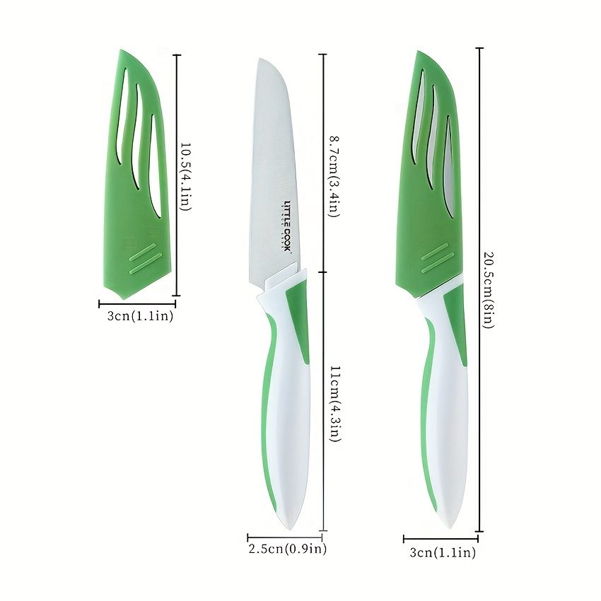 8 Piece Paring knife, 4PCS Paring Knives & 4PCS Knife Sheath, Fruit and  Vegetable Knife, Ultra Sharp Kitchen Knife, German Steel Pairing Knife With