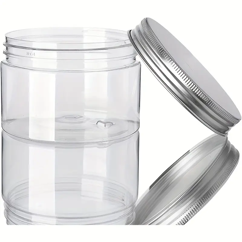 20pcs, 4 Oz Clear Plastic Jars Containers Refillable Plastic Storage  Containers With Screw Round Plastic Jars With Lids Empty Food Jars  Canisters For