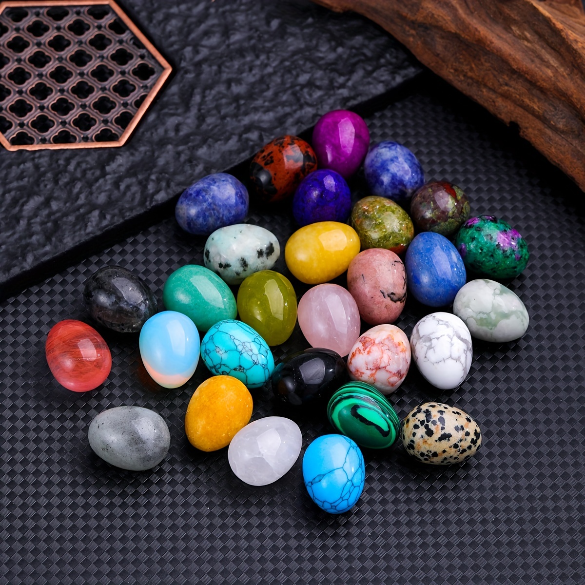 Travelwant Thinking Egg, Natural Thumb Worry Stone Hand Carved Crystals and Healing Stones for Anxiety and Stress Relief Meditation Water Drop Palm