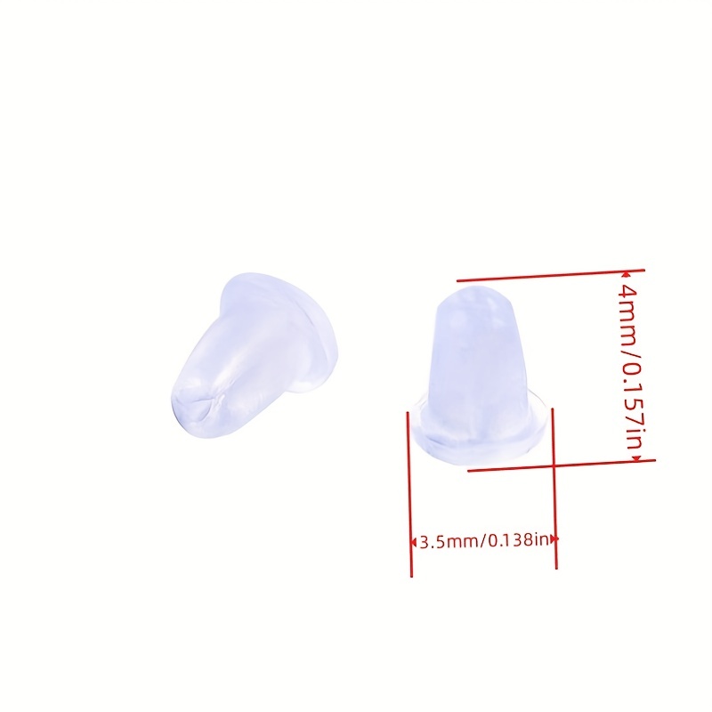 Anti-slip Silicone Earring Backs, Transparent Rubber Ear Plugs, Jewelry  Accessories - Temu