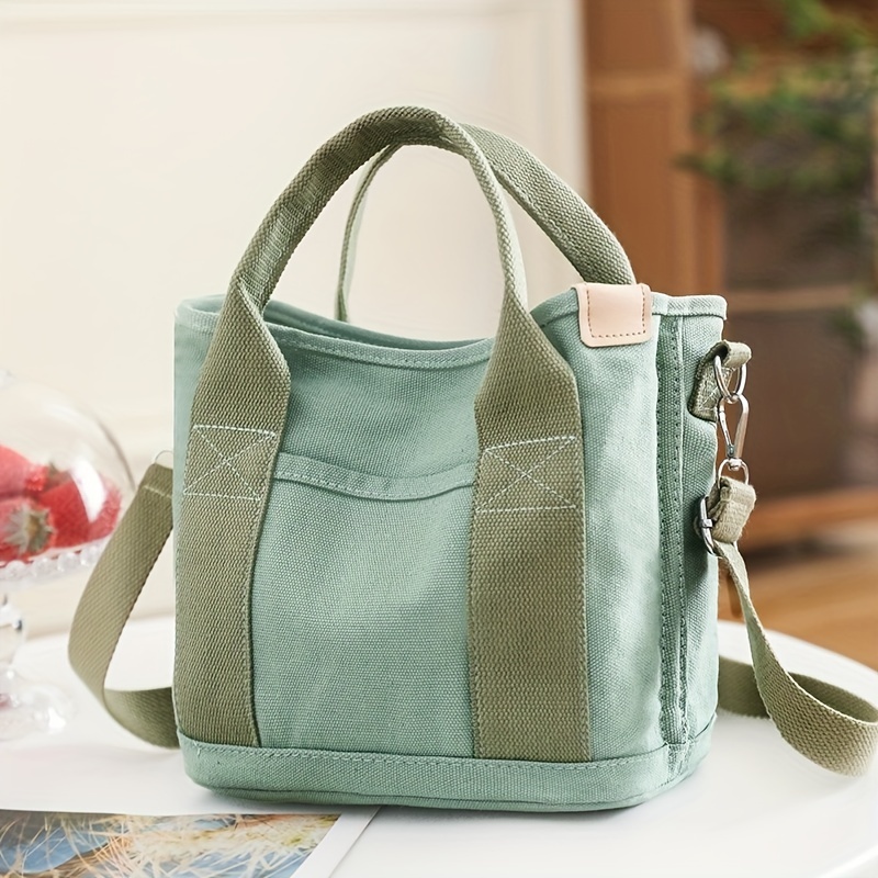Simple Wide Strap Canvas Tote Bag Durable Lightweight - Temu