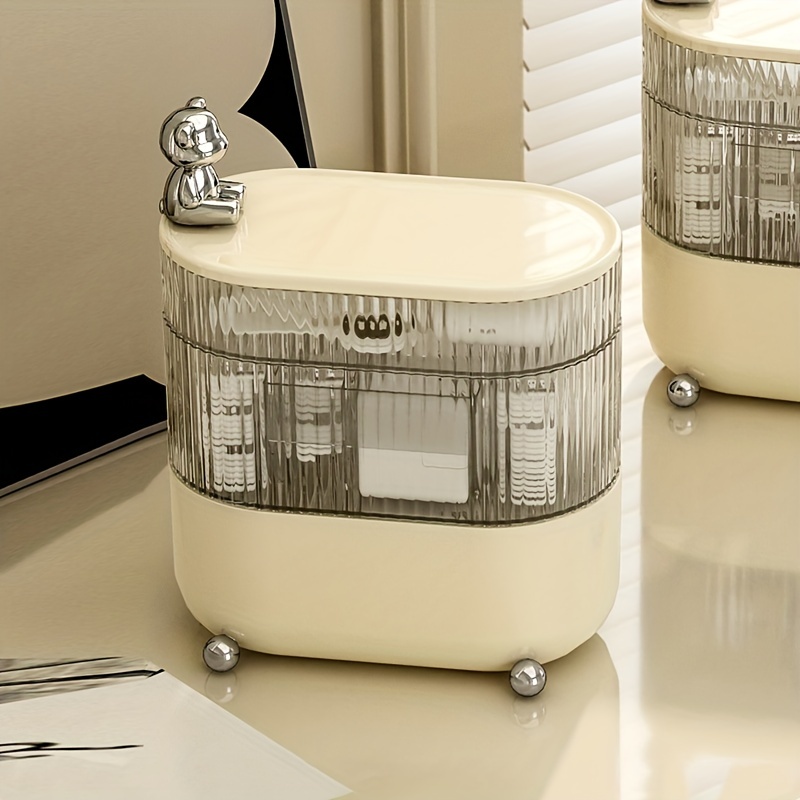 Rotating Desktop Storage Box Dustproof Multilayer Transparent Jewelry Watch Rack