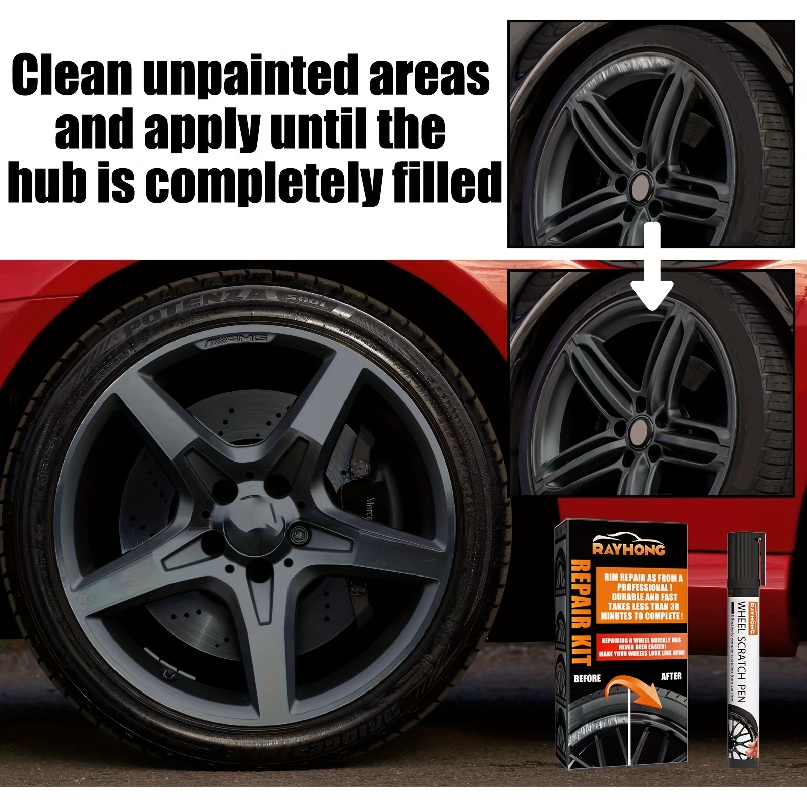 Wheel Scratch Repair Kit Wheel Scratch Repair Pen Wheel - Temu