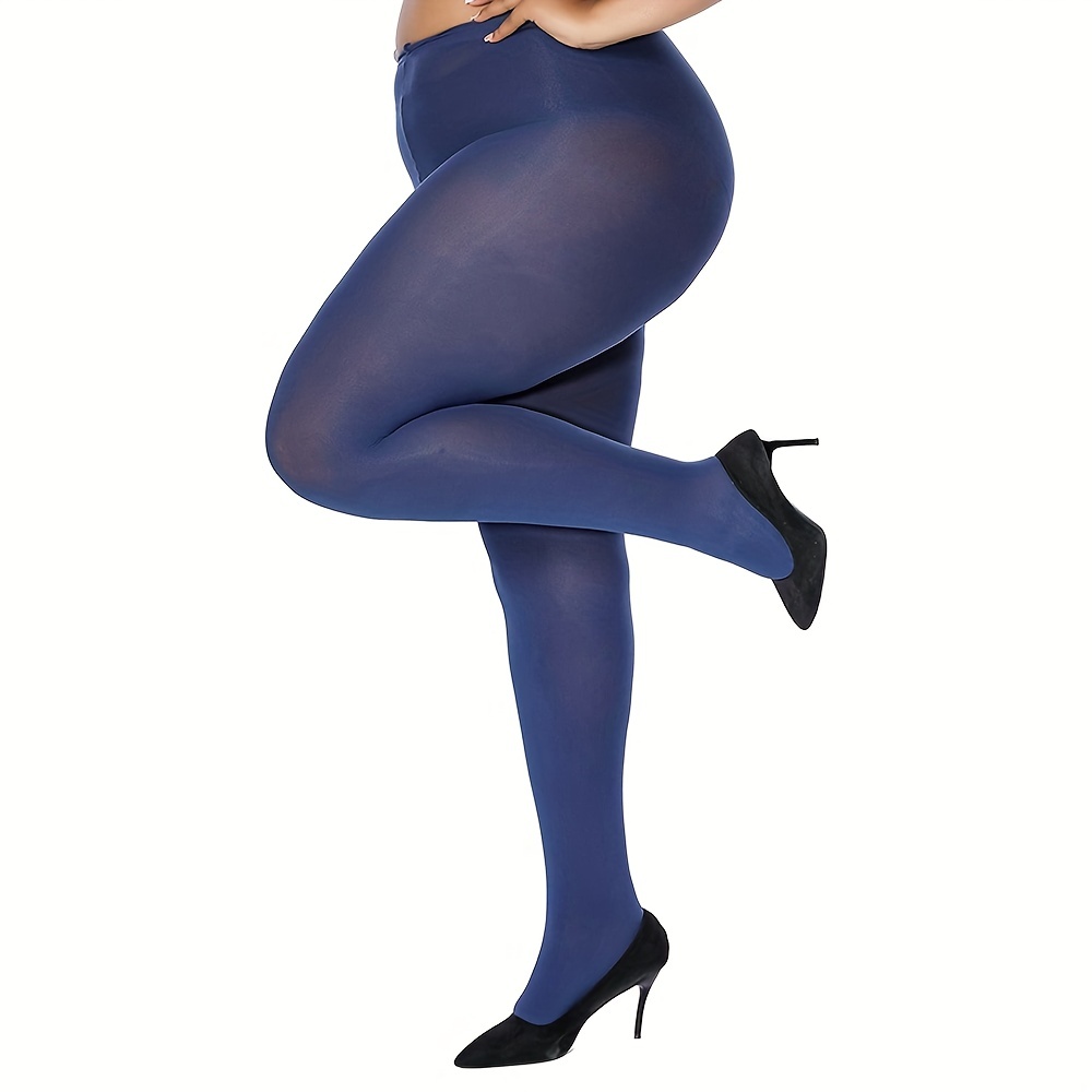 Tights Plus Size Navy Blue for Women, Soft and Durable Solid Pantyhose From  XL to 5XL -  Canada