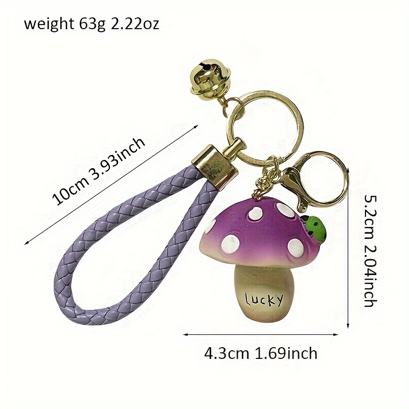 Mushroom Diamond Art Keychain, This Cute Rhinestone Keychain is Suitable  for Women&men's Purse/backpack/car/airpod/iphone. 