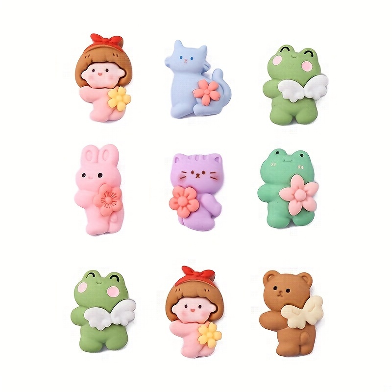 8pcs / Mignon Cartoon Bear Avec Trou Résine Pendentif Charms - Temu Belgium