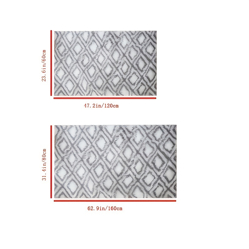 Soft Geometric Patterned Plush Rug for Bedroom 23.6x42.7in