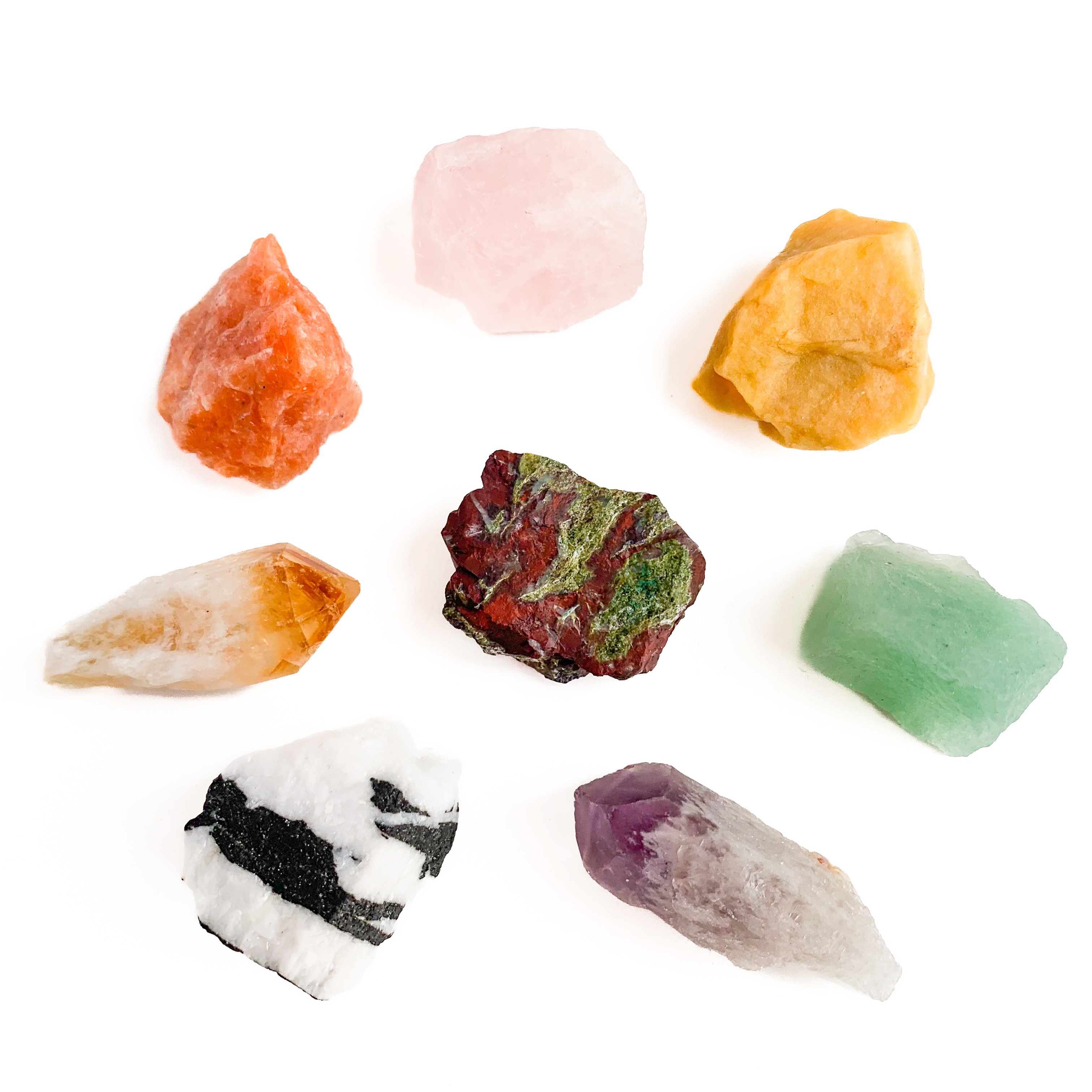 8pcs/Set Natural Large Size Crystals And Gemstone Collection Box,Chakra  Stones, Healing Crystal, Reiki Crystal ,Perfect Gift For Us And Your  Friends