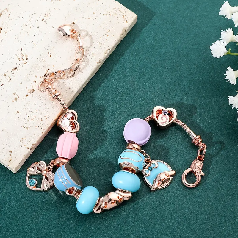 Cinnamoroll Charm Bracelets Making Kit Jewelry Diy - Temu