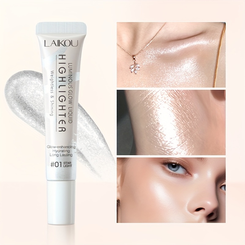 

Starlight Liquid Highlighter Luminous Glow Long Wearing Waterproof Glow-enhancing Lightweight High Gloss For Face Cheek Clavicle Contain Plant Squalane