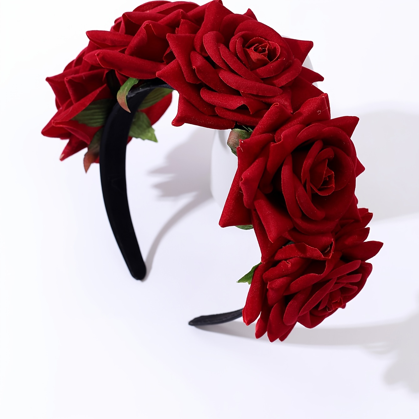 

1pc Romantic Artificial Rose Hair Hoop Elegant Flower Ornament Headband Women Female Hair Accessories