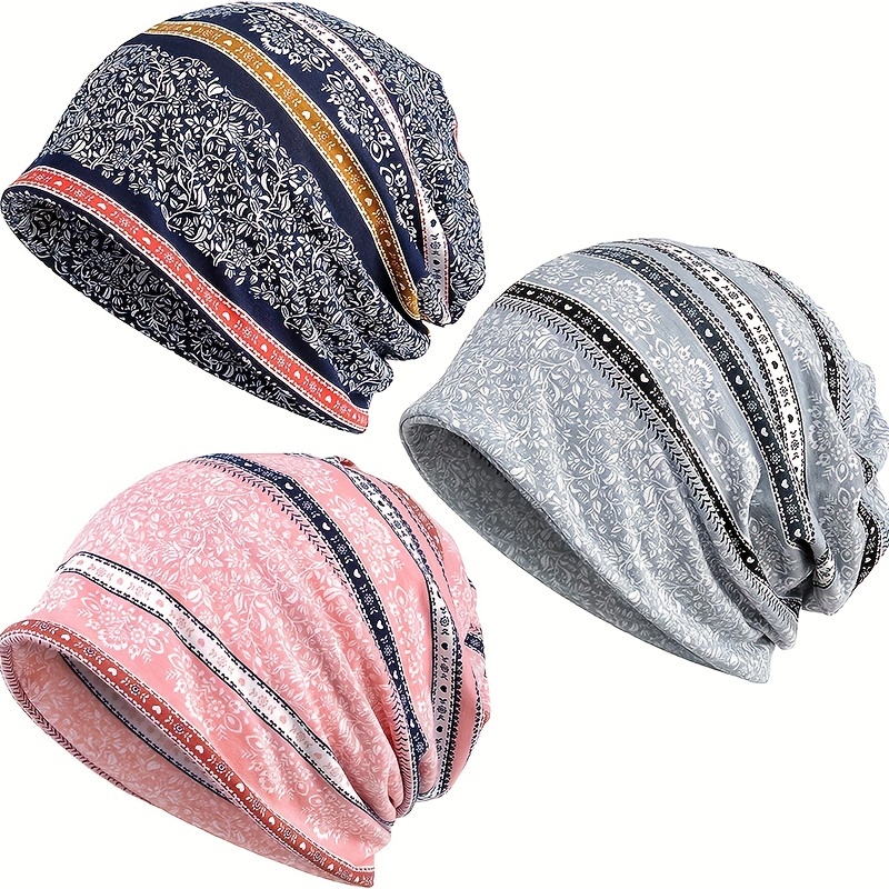 

Chemo Head Beanie Turban Hat Head Cover Cap Elastic Christmas Day Hat For Women And Men Easy To Storage Valentine's Gifts For Her