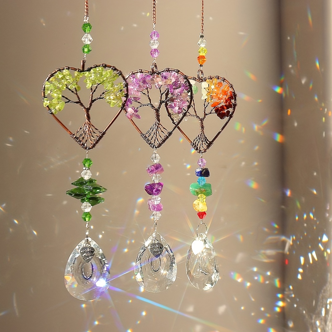 Colorful Crystals Pendant With Suncatchers Beads Glass Ball - Temu