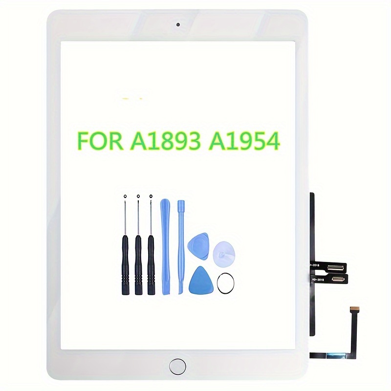 Digitizer For IPad 9.7 2018 /iPad 6 6th Gen A1893 A1954 Touch Screen  Replacement Parts,(NO LCD) Sensor Glass Panel with Free Screen  Protector+Repair Tools (White with Button) : : Computers &  Accessories