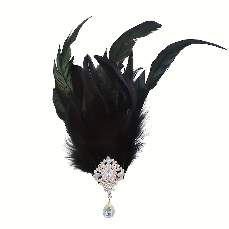 Feather Hair Grip Retro Hair Jewelry Accessories Women Bride Temu