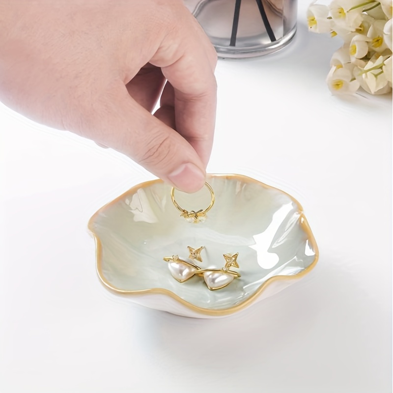 1pc Lotus Leaf Shape - Germany Kleine Dekorative Schale Temu Ring