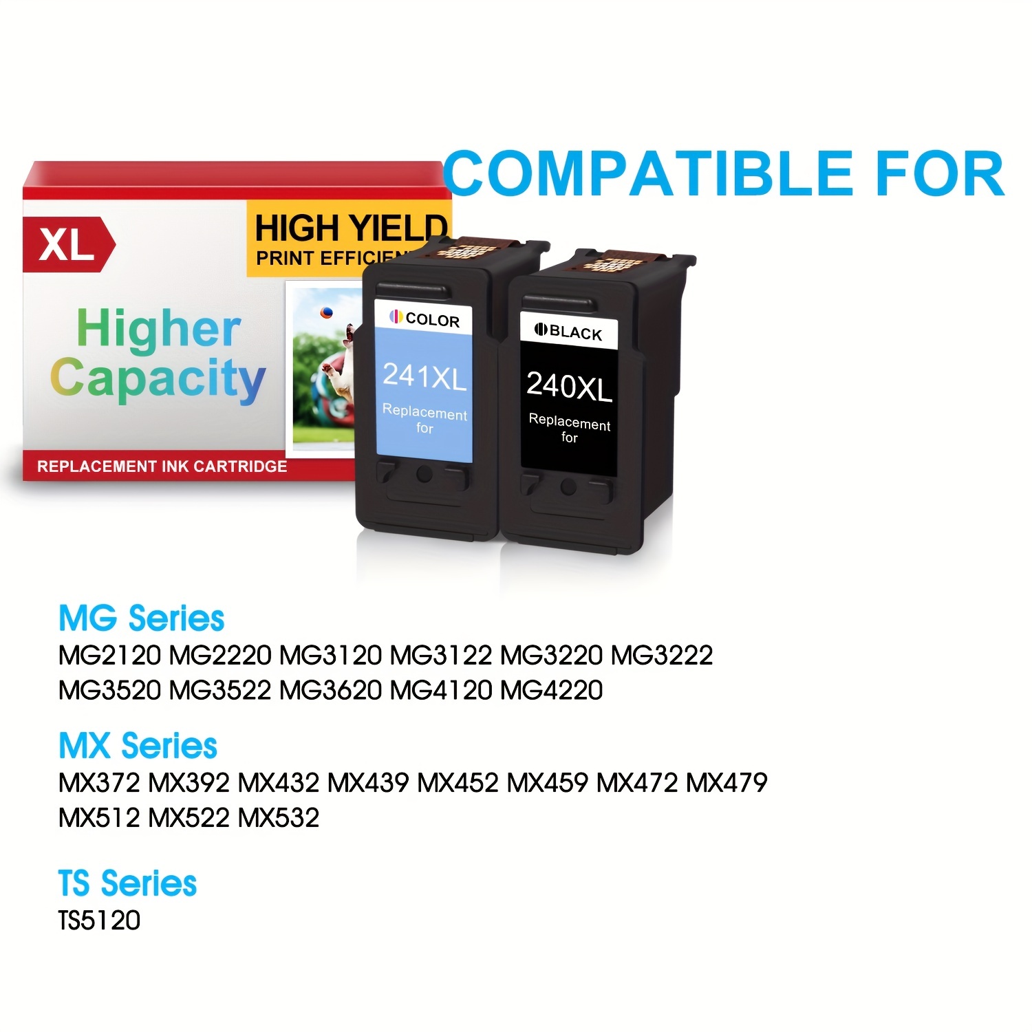 Insmax 240xl 241xl Ink Cartridge Remanufactured Combo Pack