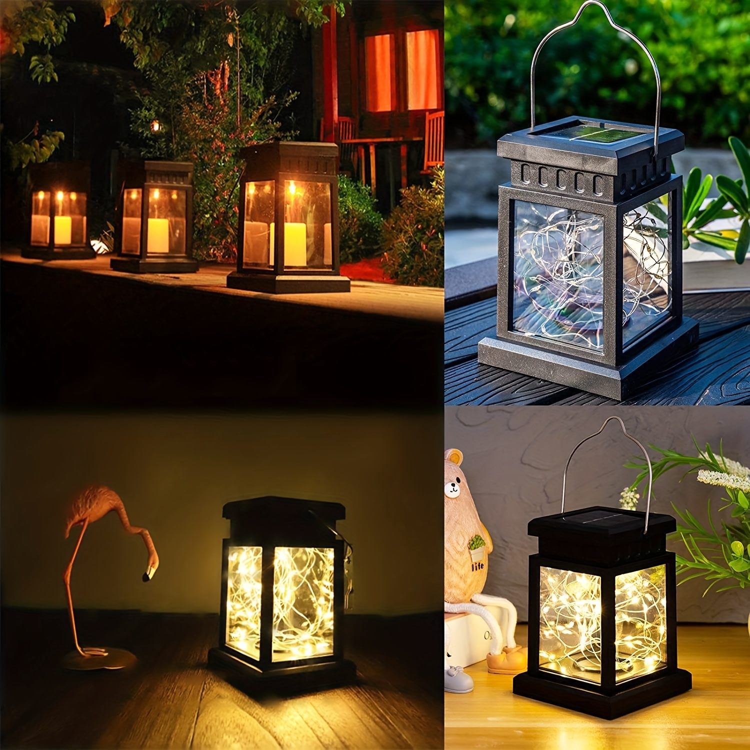 1pc (59.06inch)10 LED Camping Lantern String Lights, Mini Kerosene Lamp For  Indoor Outdoor Patio Garden Holiday Home Ramadan Wedding Party Christmas T