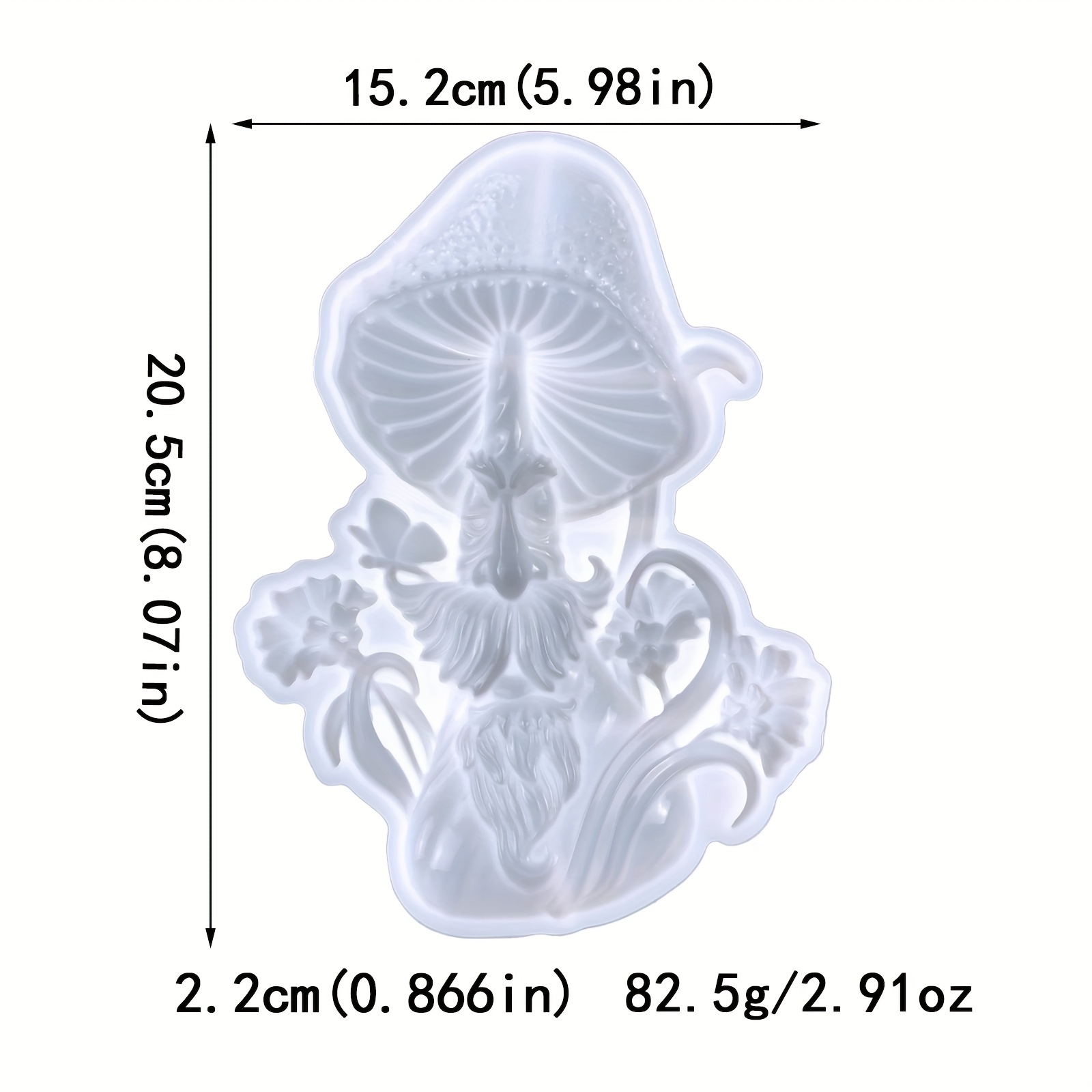 Mushroom Resin Molds, 7 Shape Mushroom Jar Silicone Mold Set For