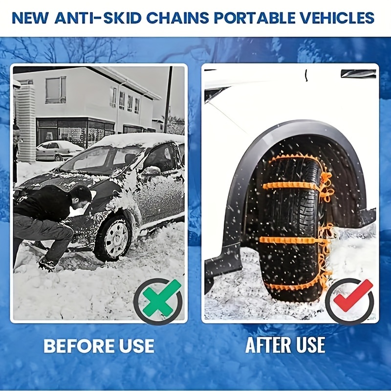 6 PCS Car Truck Wheel Tire Snow Emergency Anti-skid Chains For