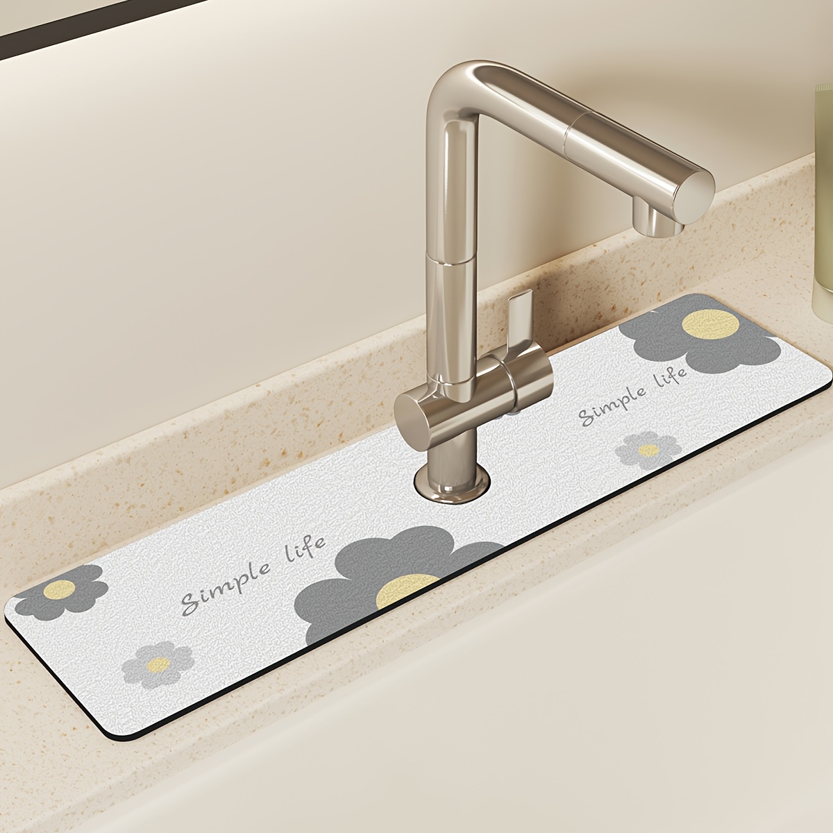 Dexi Sink Faucet Mat Kitchen Sink Accessories - Temu