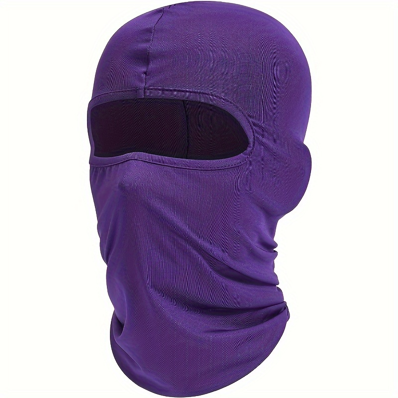 Chapeau Purple Balaclava pour femmes, produit fait à la main