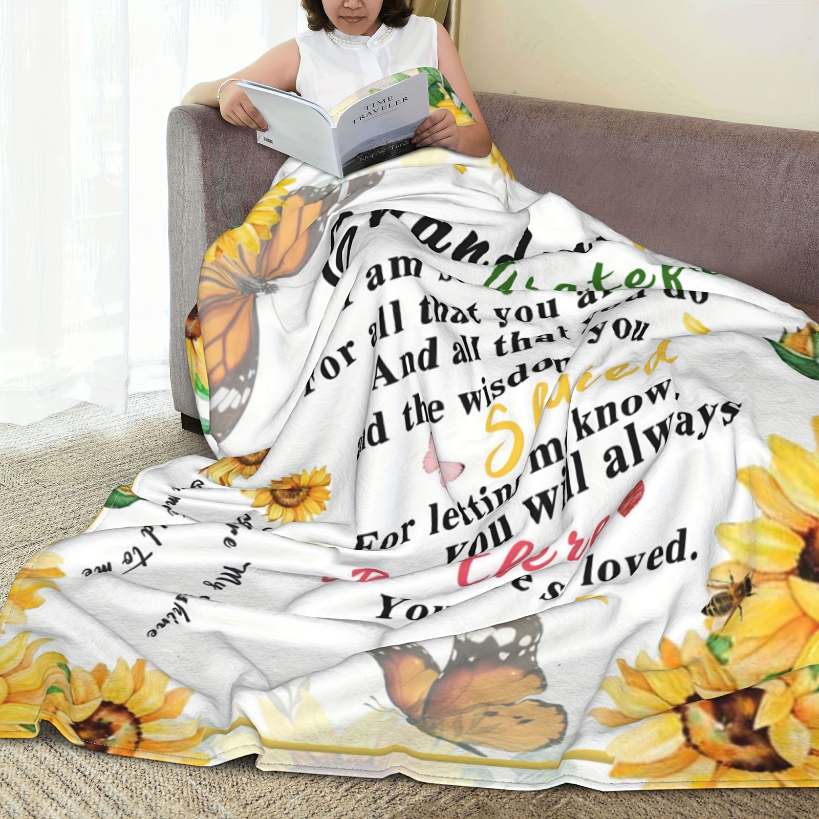 Birthday Gifts For Women Throw Blanket Daughter/grandma/mom - Temu