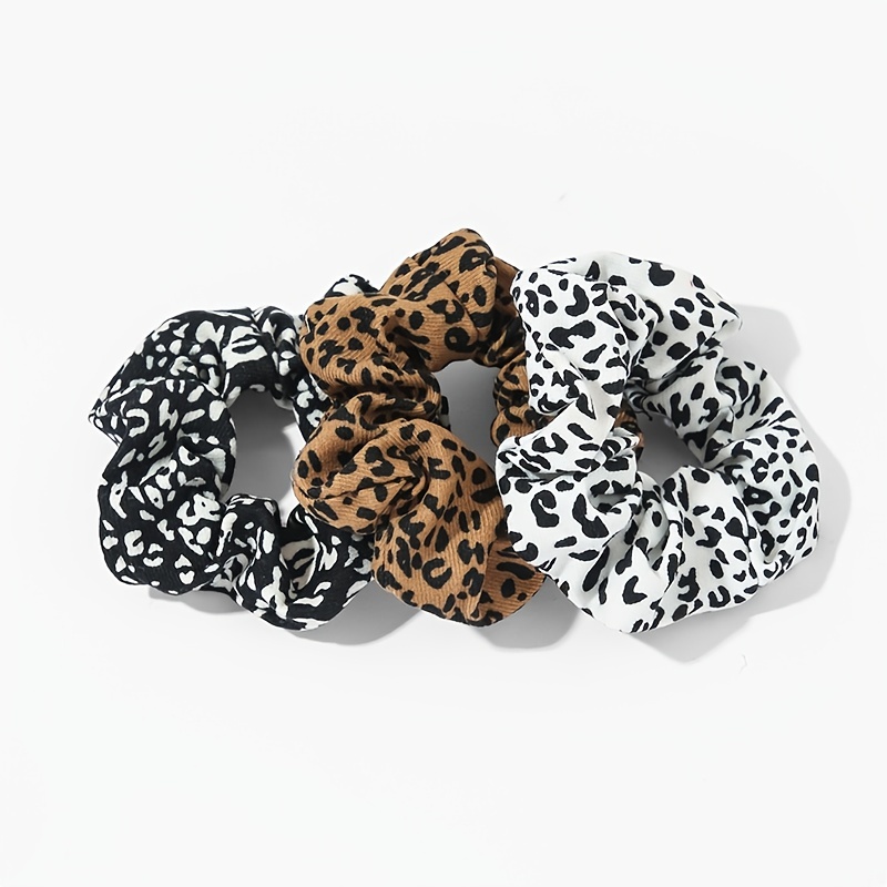 Black leopard scrunchy Tie