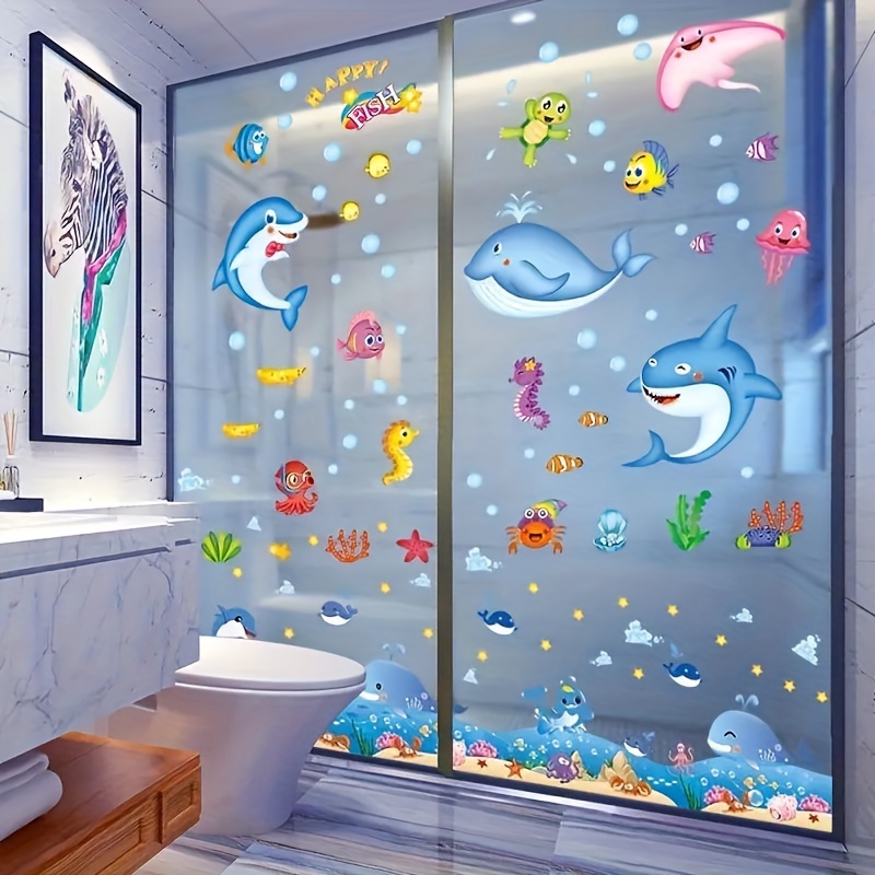 3pcs Underwater World Bathtub Sticker Creative Bathroom - Temu Canada