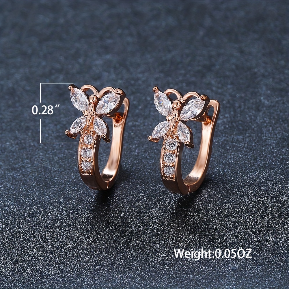 Rainbow Hoop Earrings with Multicolor Zirconia