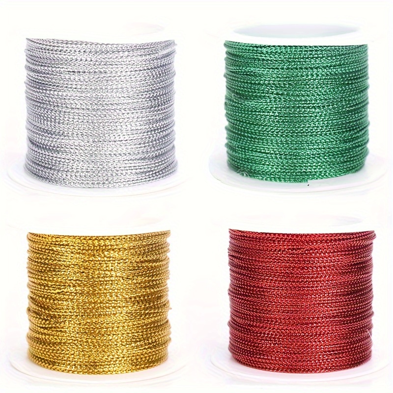 Golden Silk Thread Golden Silvery Red Green Golden Silk Tag - Temu