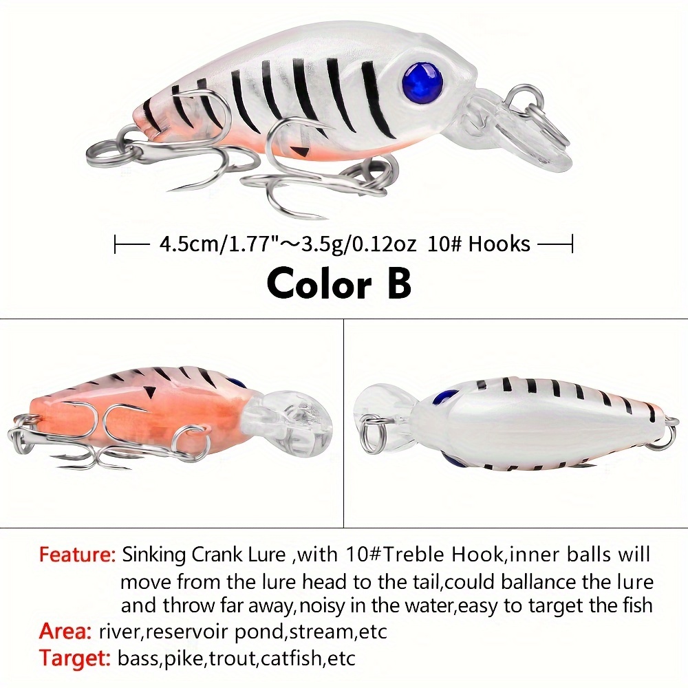 Bionic Fishing Lures Plastic Hard Baits Sinking Crank Baits - Temu