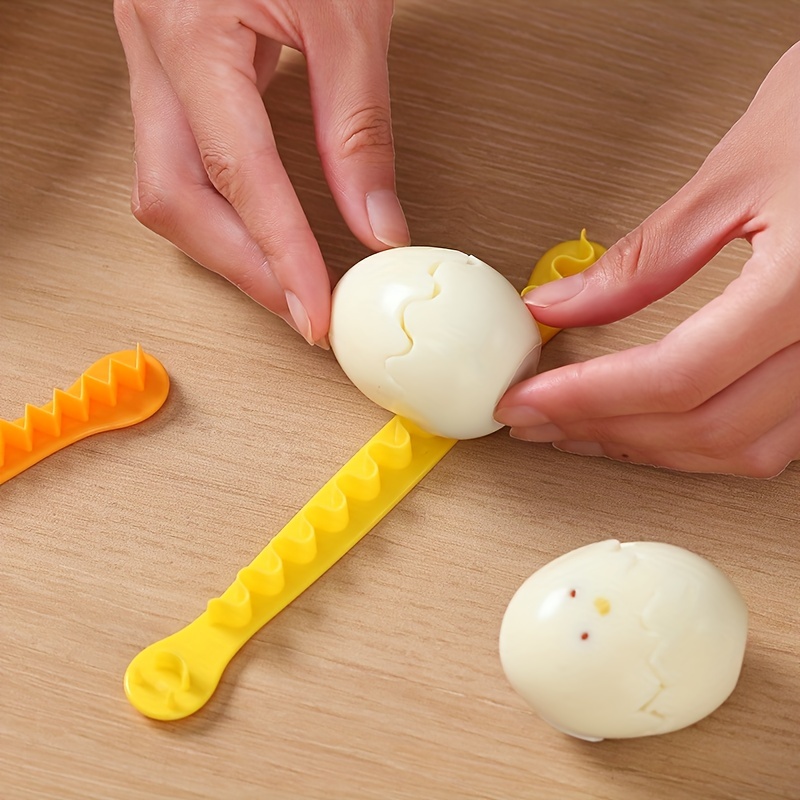 2 Pcs Fancy Cut Eggs Cooked Eggs Cutter Household Boiled Eggs