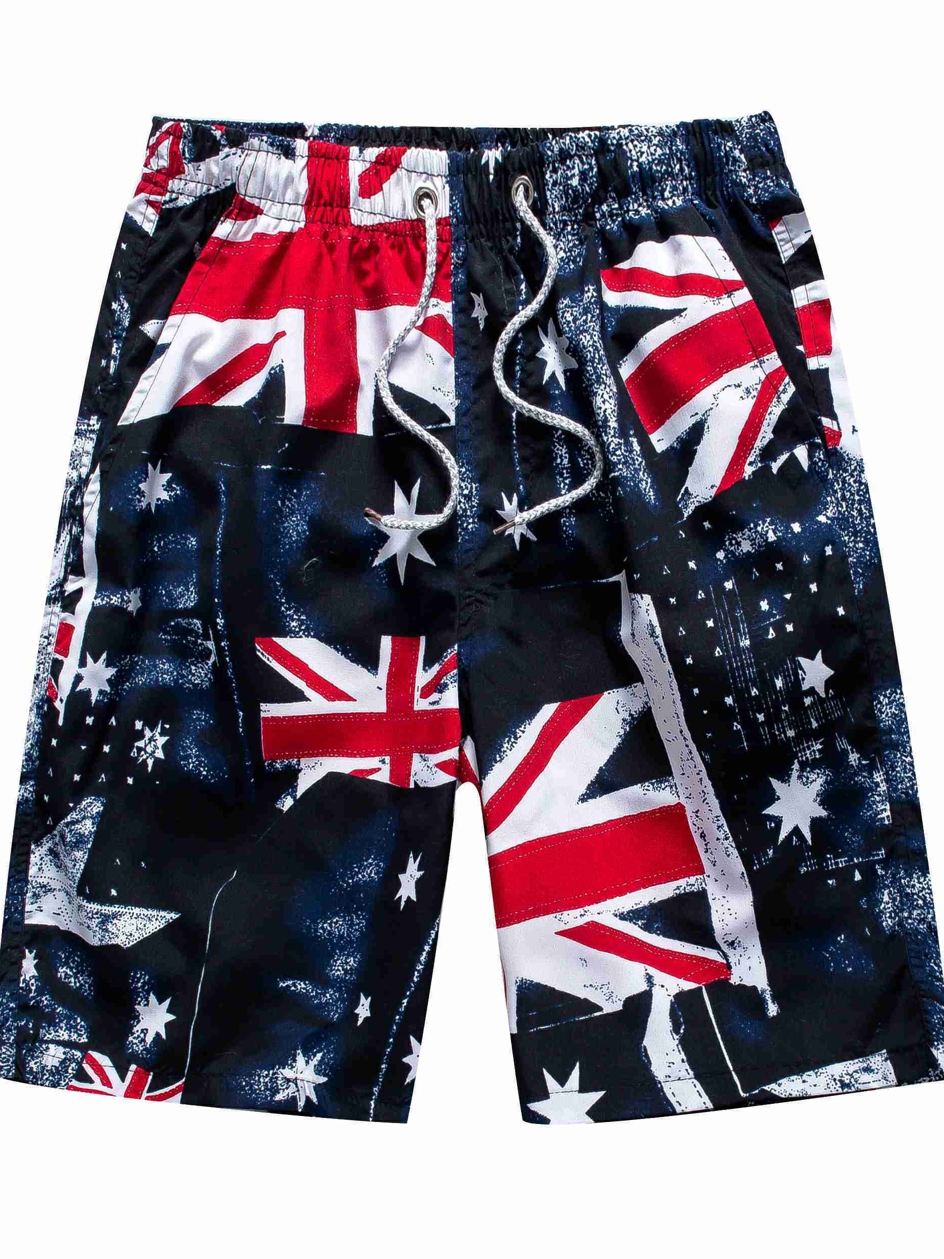 Men's British Flag Graphic Board Shorts Quick Dry Stretchy - Temu Canada
