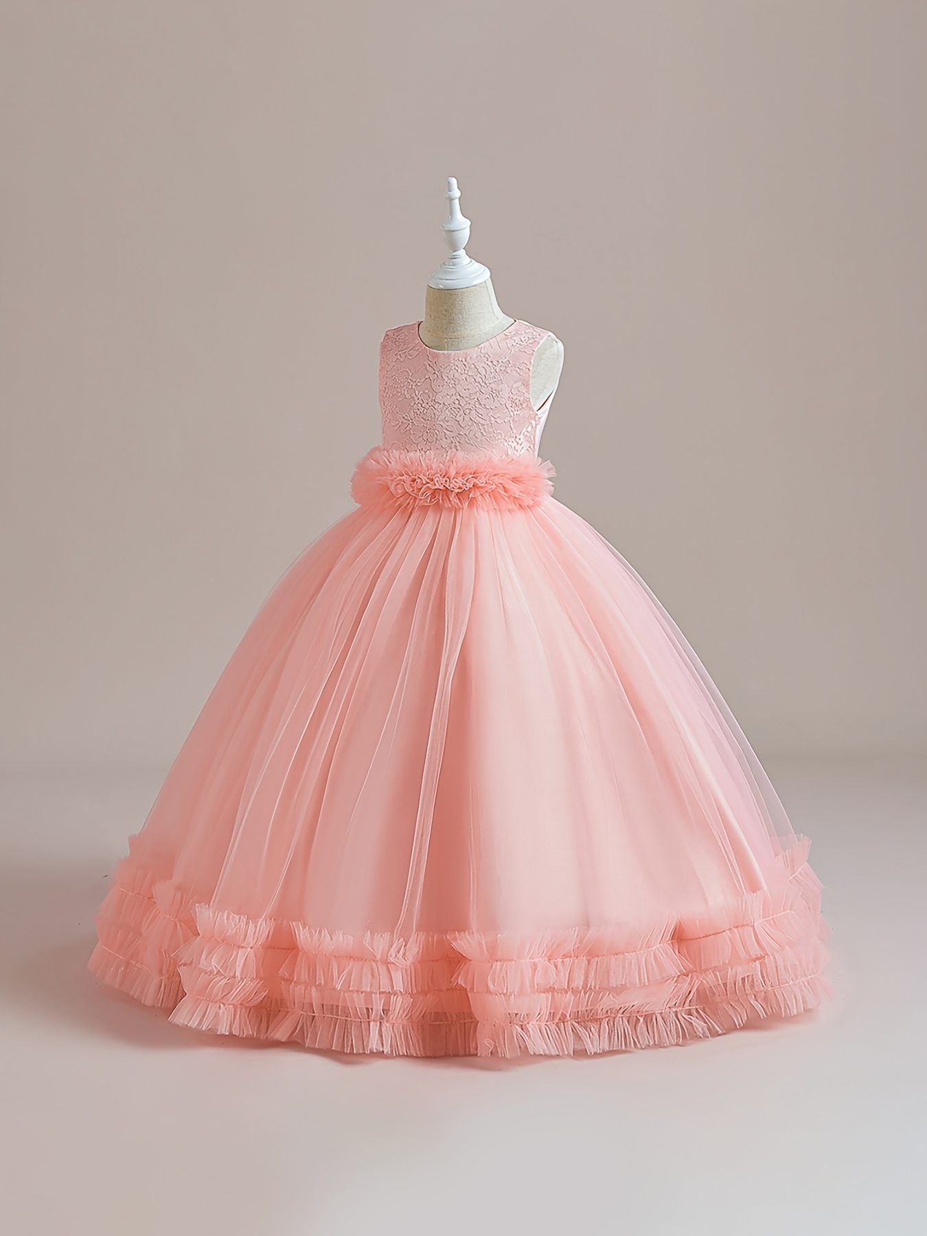 Peach gown best sale for kids