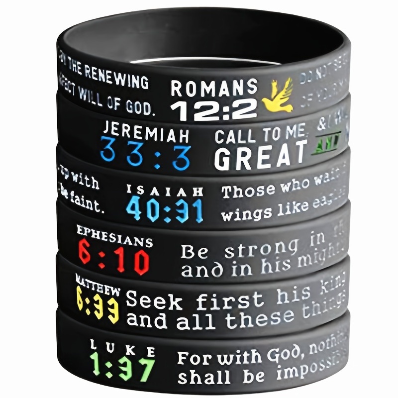 Silicone hot sale christian bracelets