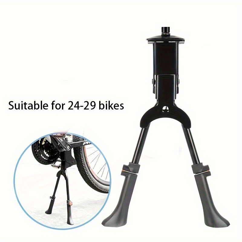 1pc Mountain Bike Steel Bracket, Bicycle Adjustable Side Leg, Thickened  Coarse 2 Hole Bicycle Foot Support, Road Bike Single Support Foot, Bike  Access