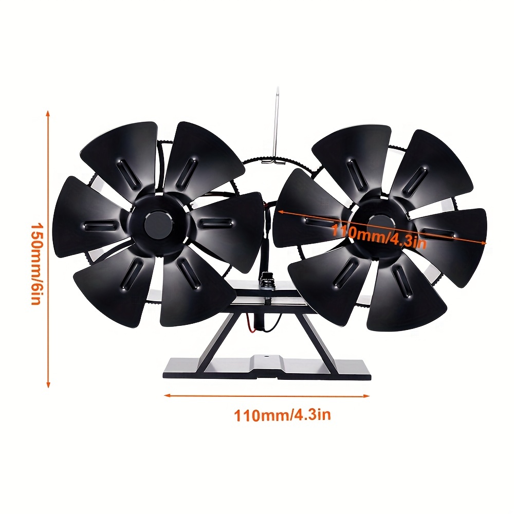 12 Blades Fireplaced Fan Non Electric Wood Stove Fan Non - Temu