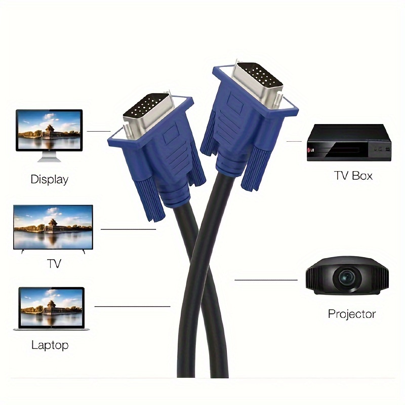 Cable Vga Vga 6 Pies Cable Vga Vga Monitor Full Hd 1080p - Temu Chile