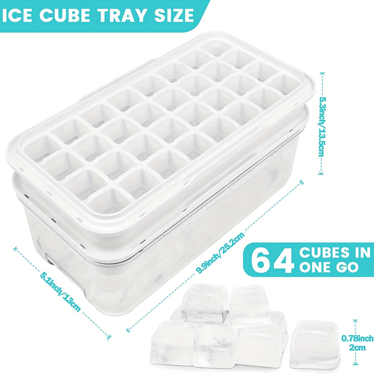 Stackable Mini Ice Cube Trays With Lids Perfect For Whiskey - Temu