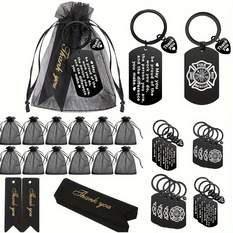 Firefighter Gifts Men Include Personalized Fireman Keychains - Temu