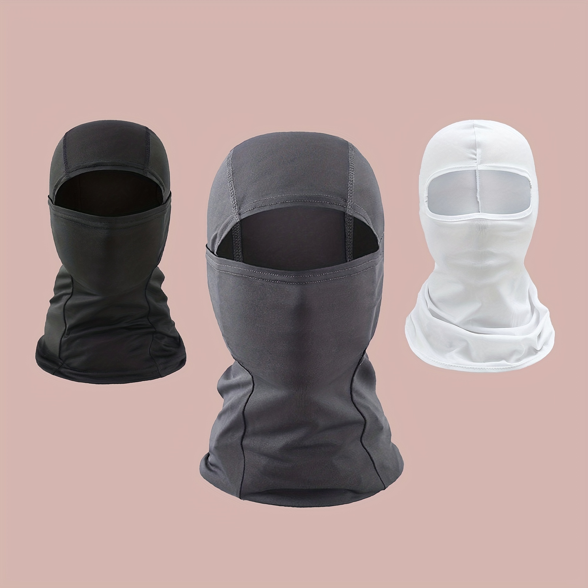 2 pièces Bonnet cagoule - Polaire Masque de ski d'hiver Masque facial  Chapeau Ninja avec écharpe de réchauffement de cou Hommes Dames Ski  Cyclisme Running Sports de plein air - Noir 