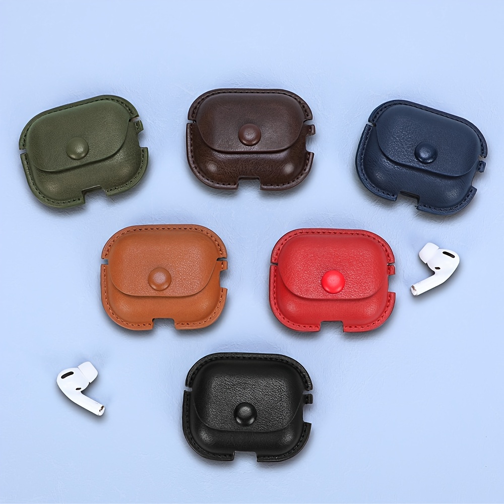 Brown Pu Leather Apple Airpod Cases