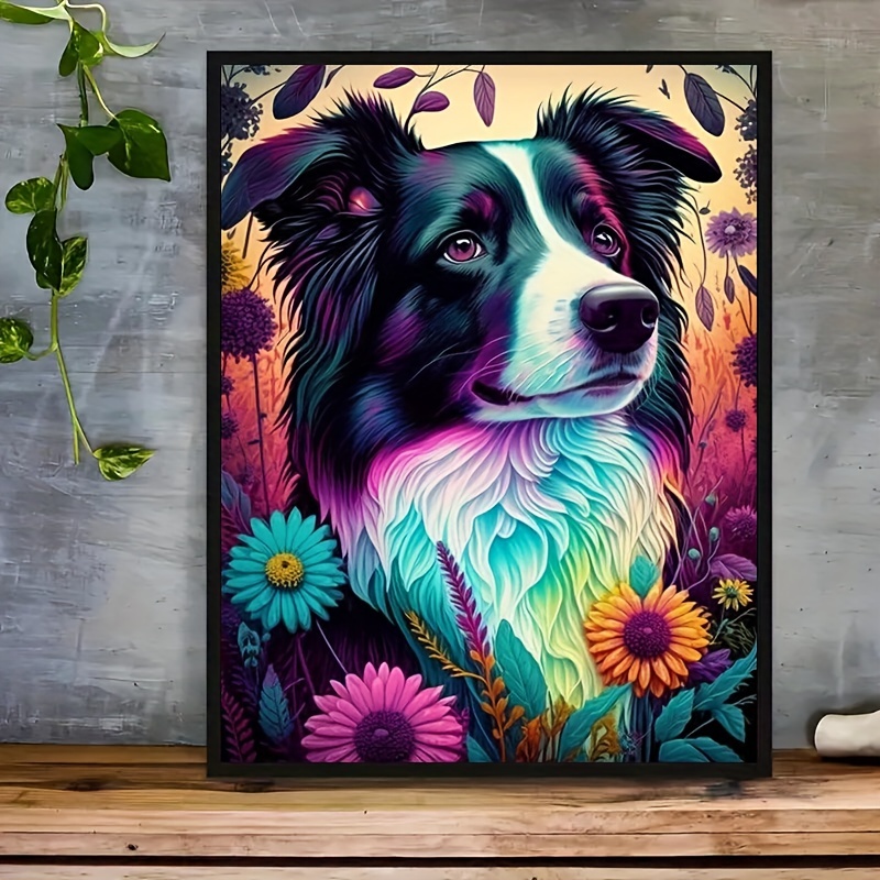 Cute And Colorful 5d Dog Diamond Painting Diy Adult Handmade - Temu