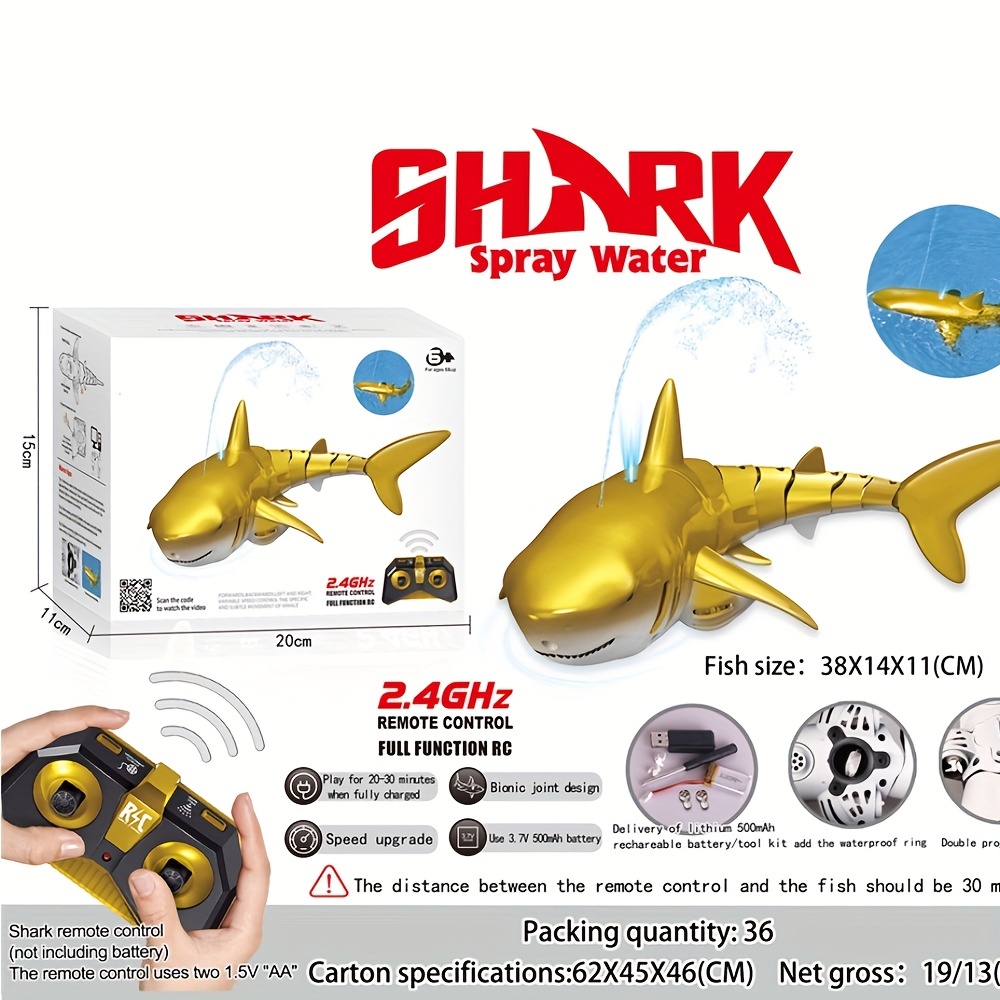 Remote Control Shark Rechargeable Bionic Electric Machine - Temu Mexico