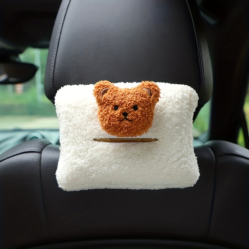 Lamb Velvet Car Tissue Box Cute Cartoon Chair Back Tissue Pump Creative  Multifunctional Armrest Box Car Tissue Box